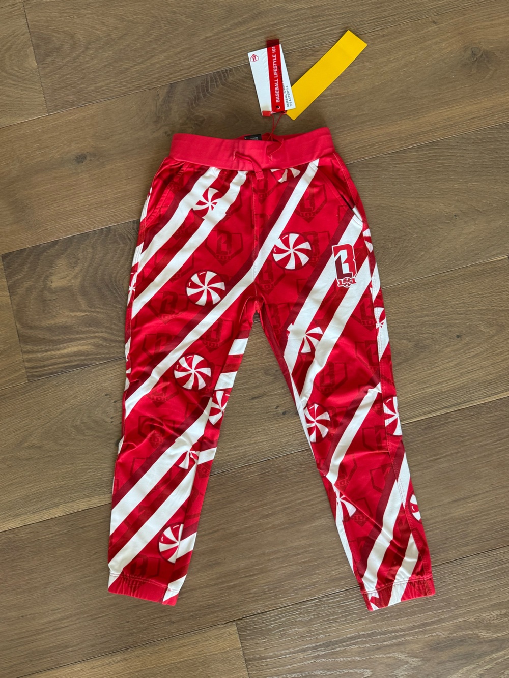 Baseball Lifestyle 101 - Candy Cane Pajama Pants - Youth- NEW WITH TAGS